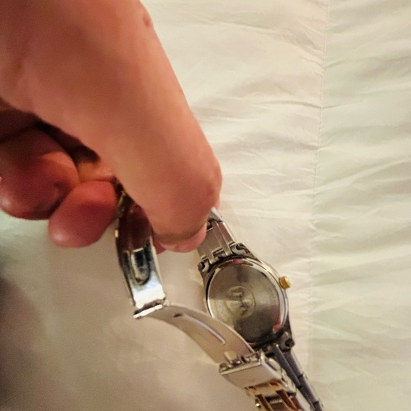 Bulova Gold and Silver Watch with White Dial main image 4